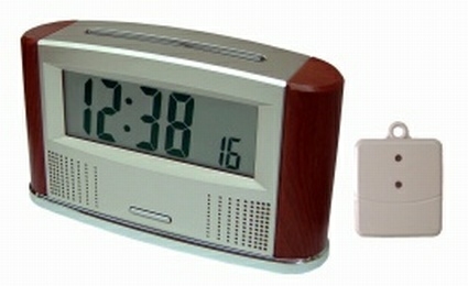 Sprechende Funkweckuhr mit Thermometer