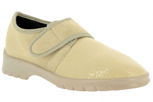 Damen-Klett-Slipper Stretchschuh Strasbourg Größe 39 sand Weite H Varomed 31311 REDUZIERT!