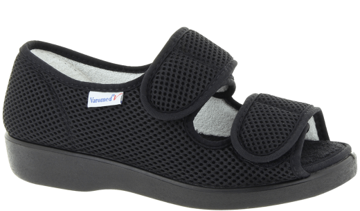 Kletthalbschuh Verbandschuh Mesh Göteborg Größe 40 schwarz Weite L Varomed 58882 REDUZIERT!