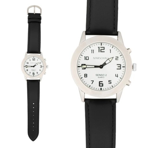 Sprechende Herren-Armbanduhr mit Touch-Funktion Senso 2 mit Lederarmband