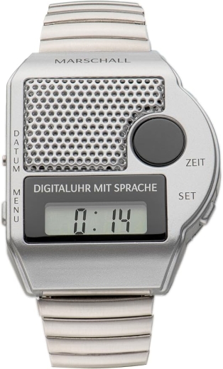 Sprechende Armbanduhr Digital Blindenuhr mit großem Sprachknopf